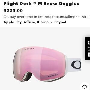 Oakley snow goggles